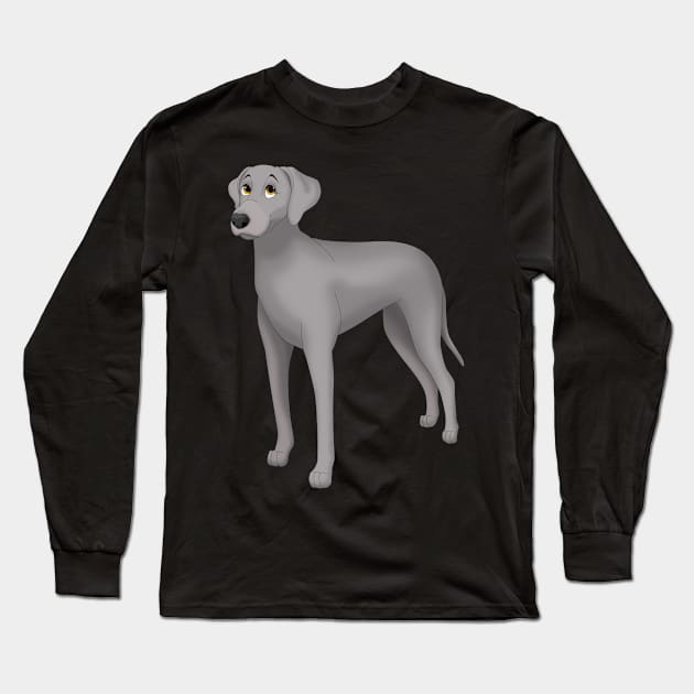 Weimaraner Dog Long Sleeve T-Shirt by millersye